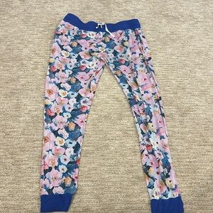 LITTLE SLEEPIES FLORAL WOMENS PJ PANTS/JOGGERS SIZE M